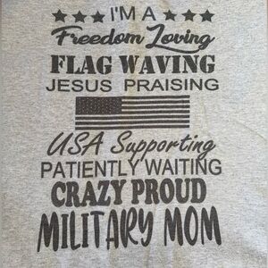Freedom Loving Military Mom‎ Red Friday Crew Sweatshirt 3XL